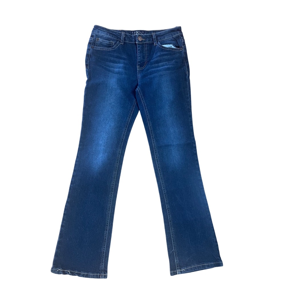 Lucky Brand Girls Dark Wash Bootcut Jeans Size 14 Stretch Denim Flare Leg